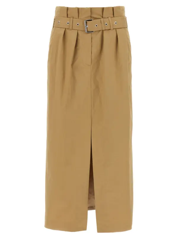 'Seaches Long' skirt DRIES VAN NOTEN Beige