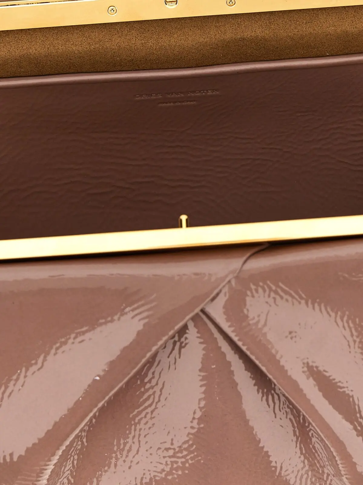 Клатч Dries Van Noten Patent Рожевий 4 Patent clutch 100% calfskin leather (Bos Taurus) DRIES VAN NOTEN Pink