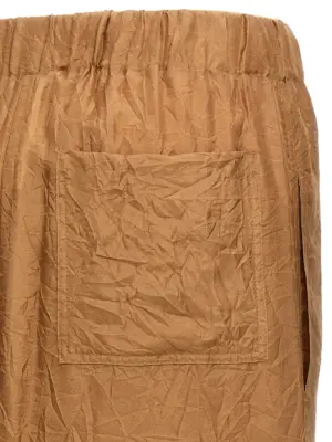 'Aeroso1234' skirt 100% silk MAX MARA Brown