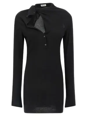 Cashmere wool dress 251WCA00442100 THE ATTICO Black