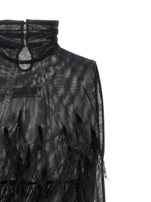 Ostrich feather dress Woman THE ATTICO Black