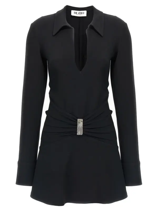 Mini polo dress THE ATTICO Black
