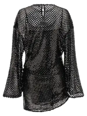 Sequin mesh dress 251WCA00453100 THE ATTICO Black
