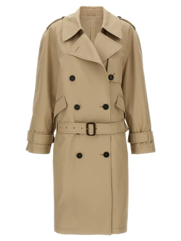 Cotton trench coat THE ATTICO Beige