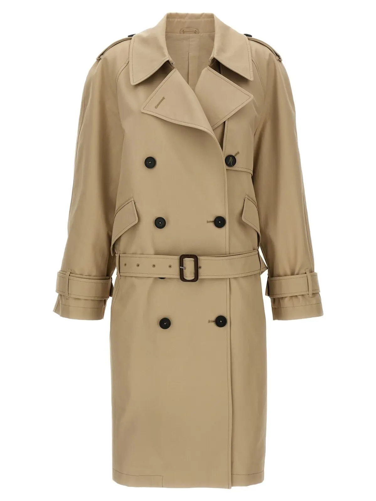 Тренч The Attico Cotton Бежевий 1 Cotton trench coat THE ATTICO Beige