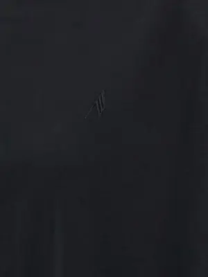 Maxi shoulder strap t-shirt 100% cotton THE ATTICO Black