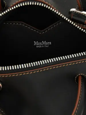 'Holdalls' small top case 100% calfskin leather (Bos Taurus) MAX MARA Black