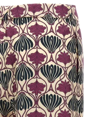 'Timec' pants 100% silk MAX MARA Purple
