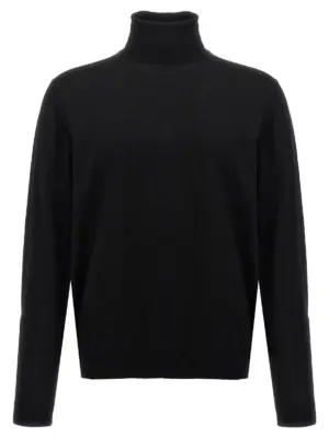 Wool turtleneck sweater ROBERTO COLLINA Black