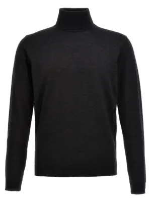 Wool turtleneck sweater ROBERTO COLLINA Gray