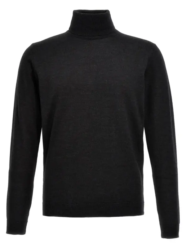 Wool turtleneck sweater ROBERTO COLLINA Gray