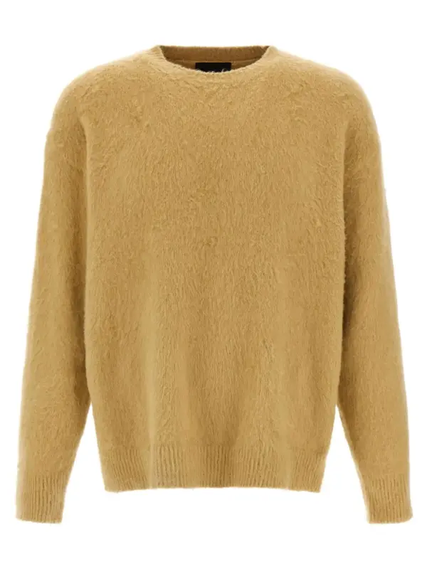 Shearling cotton sweater ROBERTO COLLINA Beige