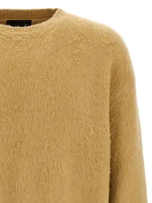 Shearling cotton sweater Man ROBERTO COLLINA Beige