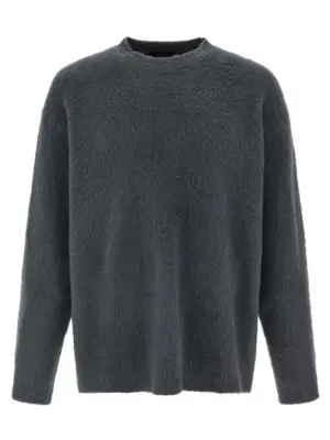 Shearling cotton sweater ROBERTO COLLINA Gray