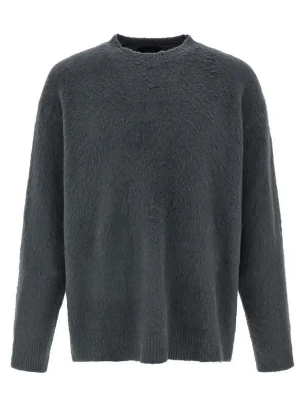 Shearling cotton sweater ROBERTO COLLINA Gray
