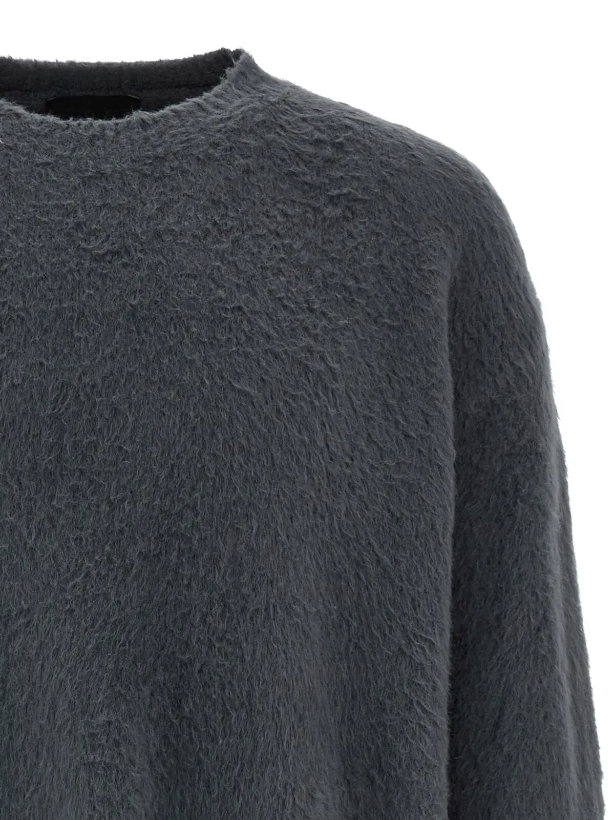 Светр Roberto Collina з бавовни з підкладкою з овчини Сірий 3 Shearling cotton sweater Man ROBERTO COLLINA Gray