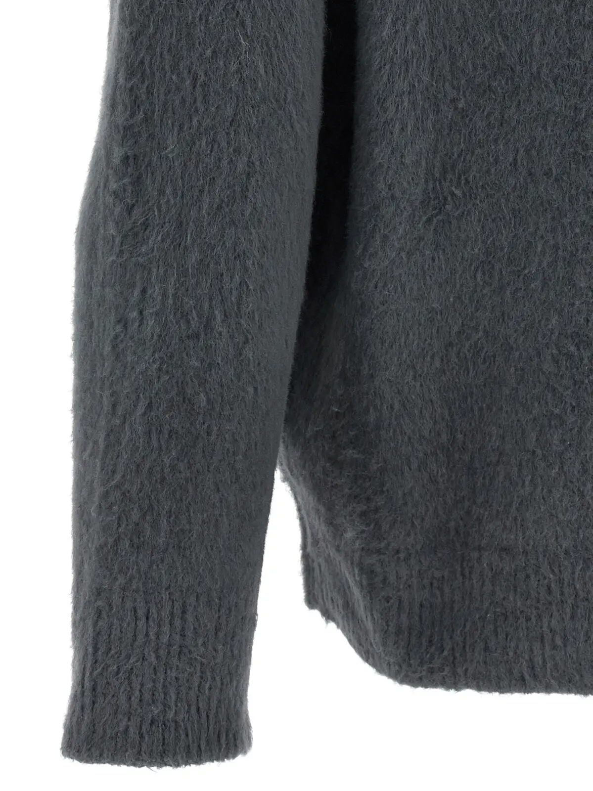 Светр Roberto Collina з бавовни з підкладкою з овчини Сірий 4 Shearling cotton sweater 80% cotton 16% polyamide 4% elastane ROBERTO COLLINA Gray