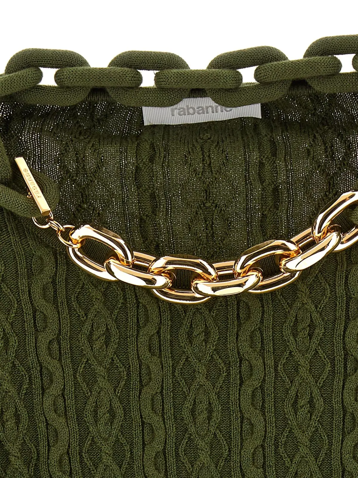 Светр Paco Rabanne Necklace Зелений 4 Necklace sweater 90% wool