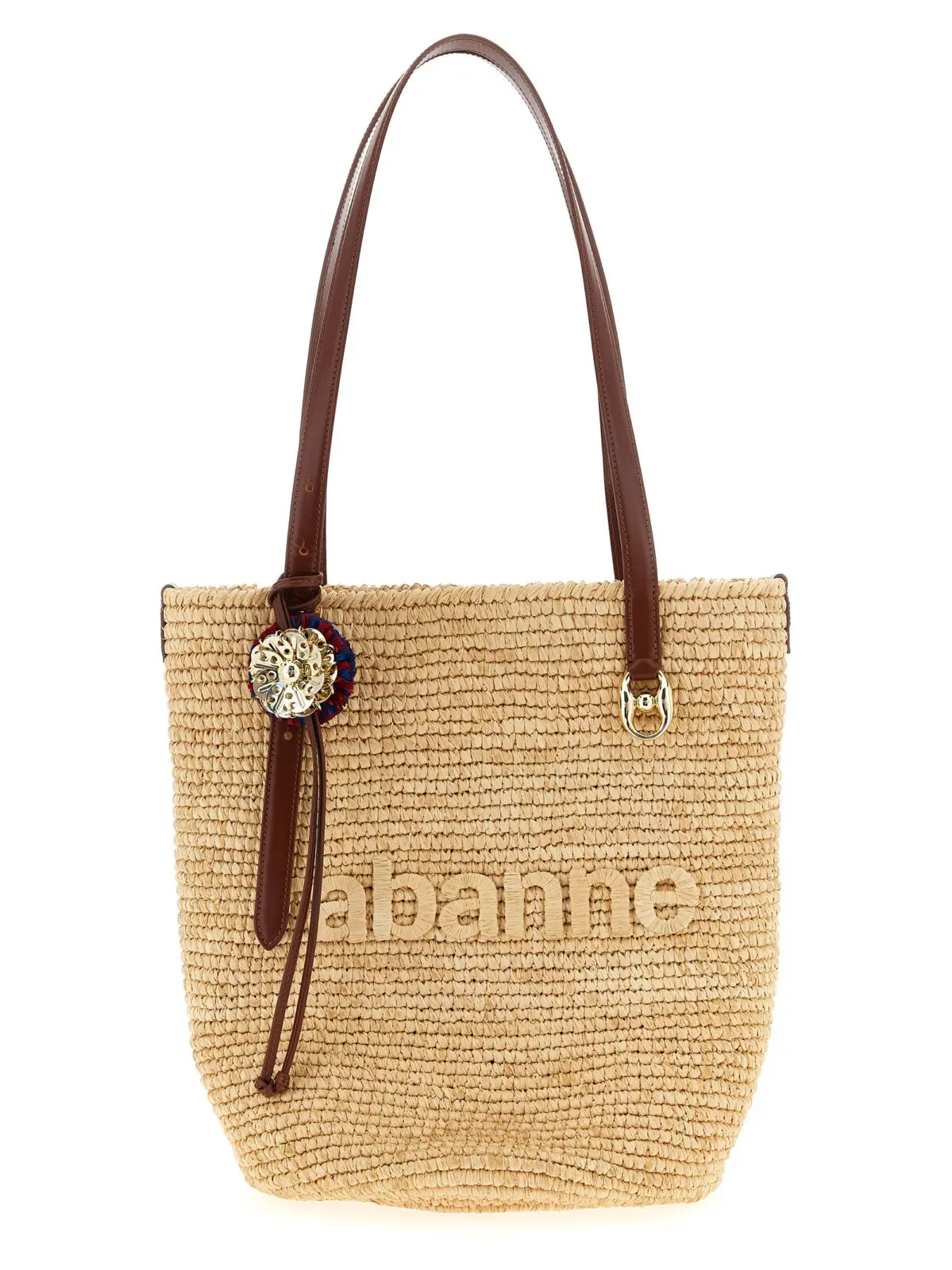 Сумка шопер Paco Rabanne Natural Raffia Tote Bag Бежева 1 'Natural Raffia Tote Bag' shopping bag PACO RABANNE Beige