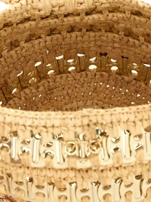 '1969 Ball' handbag 60% raffia 30% calfleather 10% brass PACO RABANNE Beige