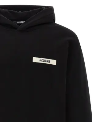 'Le Hoodie Gros Grain' sweatshirt Man JACQUEMUS Black
