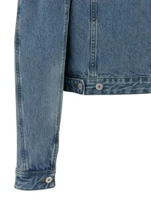 'La Veste de-Nimes Ovalo' jacket 100% cotton JACQUEMUS Light Blue