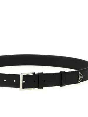 Saffiano leather belt Man PRADA Black