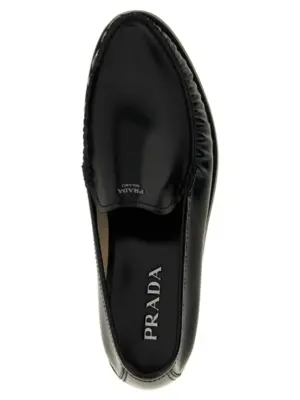 Leather loafers 100% calfskin leather (Bos Taurus) PRADA Black