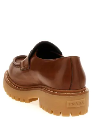 'Double Chocolate' loafers Man PRADA Brown