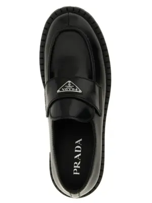 'Double Chocolate' loafers 100% calfskin leather (Bos Taurus) PRADA Black