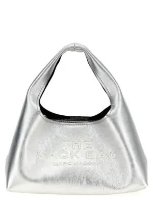 'The Metallic Leather Mini Sack Bag' handbag MARC JACOBS Silver