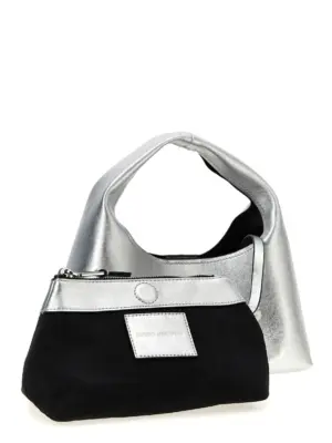 'The Metallic Leather Mini Sack Bag' handbag Woman MARC JACOBS Silver
