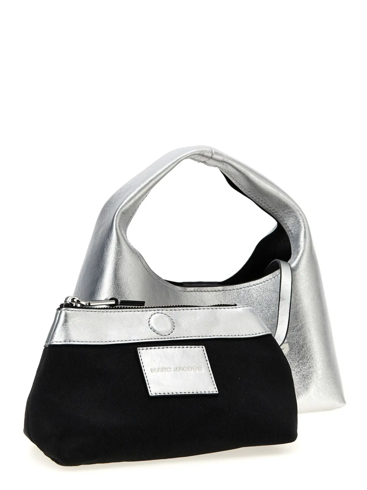 Міні-сумка Marc Jacobs The Metallic Leather Mini Sack Bag Срібна 3 'The Metallic Leather Mini Sack Bag' handbag Woman MARC JACOBS Silver