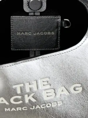 'The Metallic Leather Mini Sack Bag' handbag 100% leather MARC JACOBS Silver