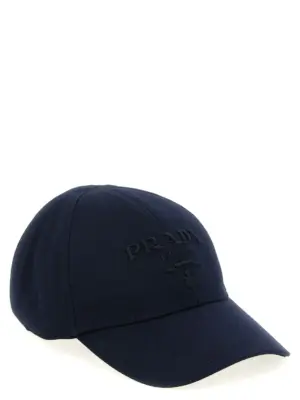 Logo embroidery cap 2HC2742CXLF0008 PRADA Blue