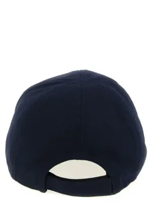 Logo embroidery cap Man PRADA Blue