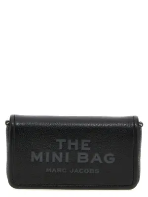 'The Leather Mini Bag' crossbody bag MARC JACOBS Black
