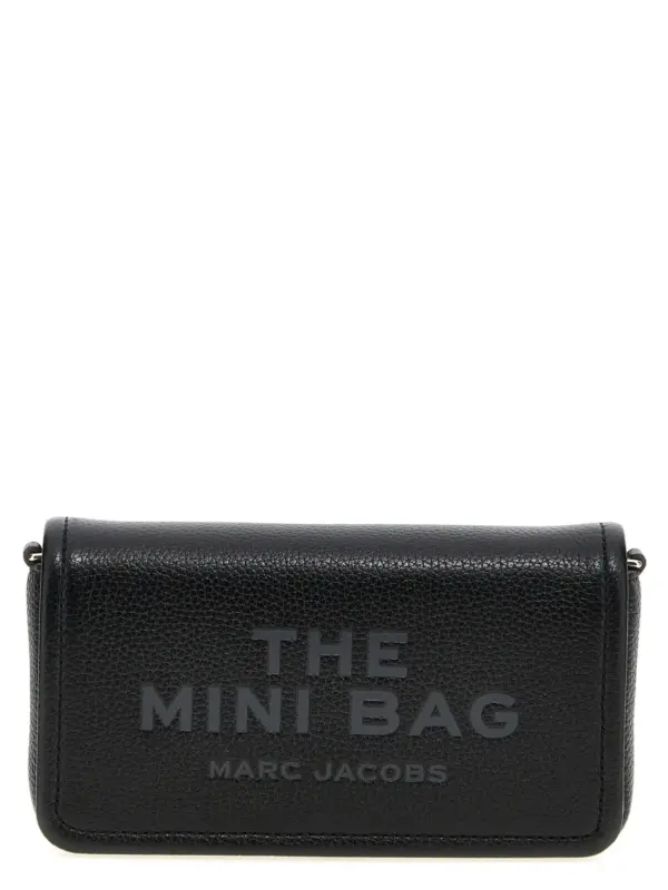 'The Leather Mini Bag' crossbody bag MARC JACOBS Black