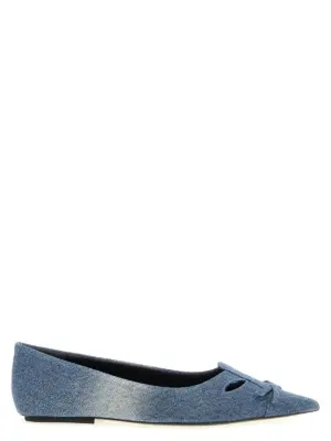 'The Denim Kat' ballet flats MARC JACOBS Blue