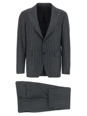 Pinstriped dress TAGLIATORE Gray
