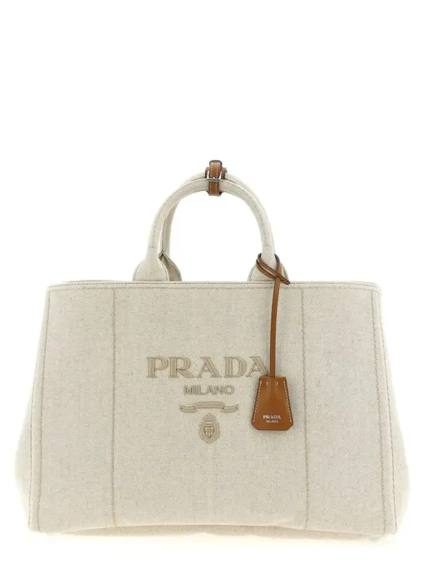 Extra large 'Prada Jardinière' shopping bag PRADA Beige
