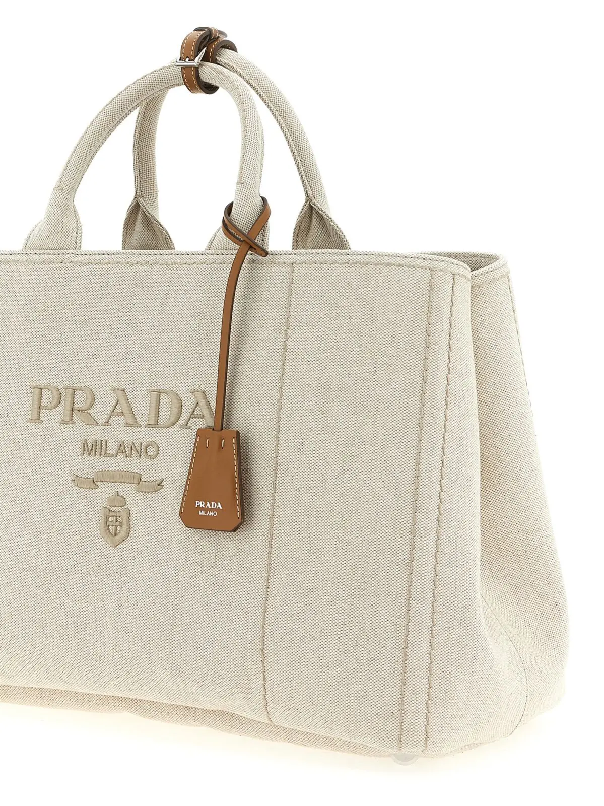 Сумка шопер Prada Prada Jardinière extra large Бежева 3 Extra large 'Prada Jardinière' shopping bag Man PRADA Beige