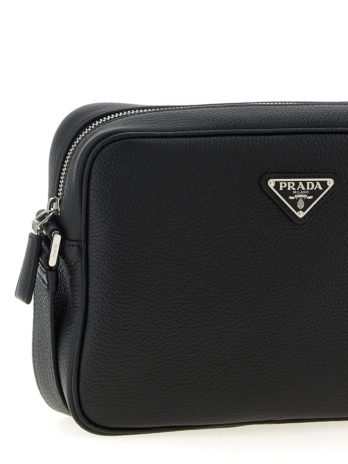 Плечовий ремінь Prada Leather Чорний 3 Leather shoulder strap Man PRADA Black