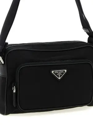 Re-Nylon medium shoulder bag Man PRADA Black