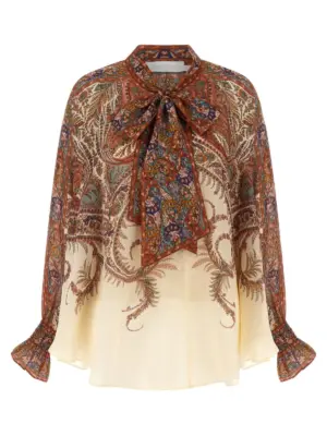 'Rhiannon Tie Neck' blouse ZIMMERMANN Multicolor