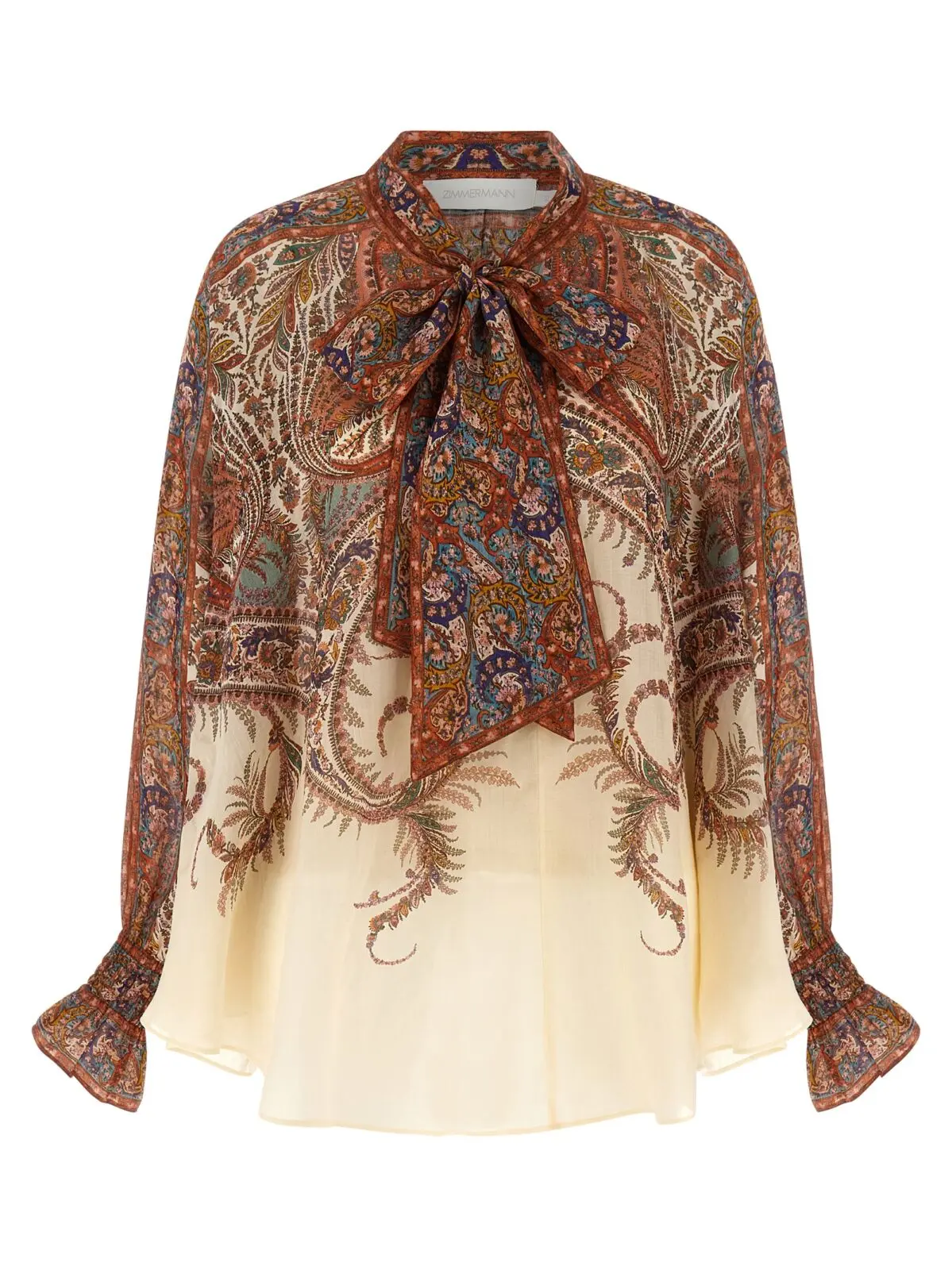 Блуза Rhiannon Tie Neck Zimmermann Багатокольорова 1 'Rhiannon Tie Neck' blouse ZIMMERMANN Multicolor
