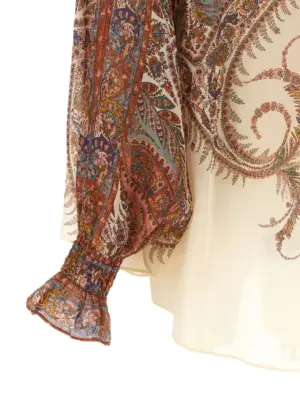 'Rhiannon Tie Neck' blouse 100% ramie ZIMMERMANN Multicolor