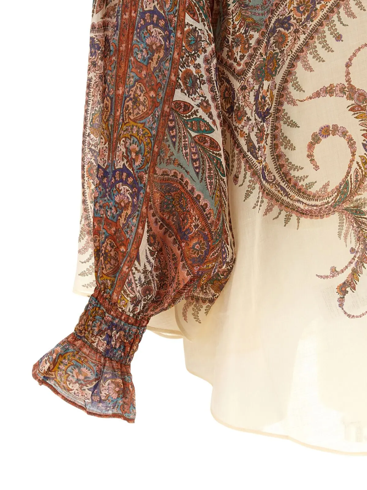 Блуза Rhiannon Tie Neck Zimmermann Багатокольорова 4 'Rhiannon Tie Neck' blouse 100% ramie ZIMMERMANN Multicolor