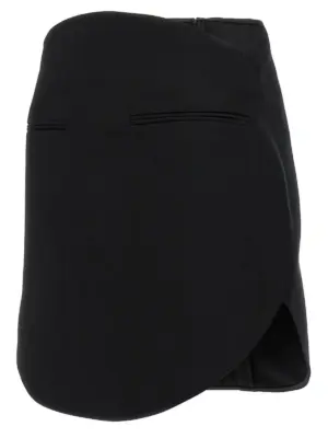 'Circle Satin' skirt Woman COURREGES Black