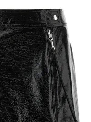 'Zipped Vinyl' skirt Woman COURREGES Black
